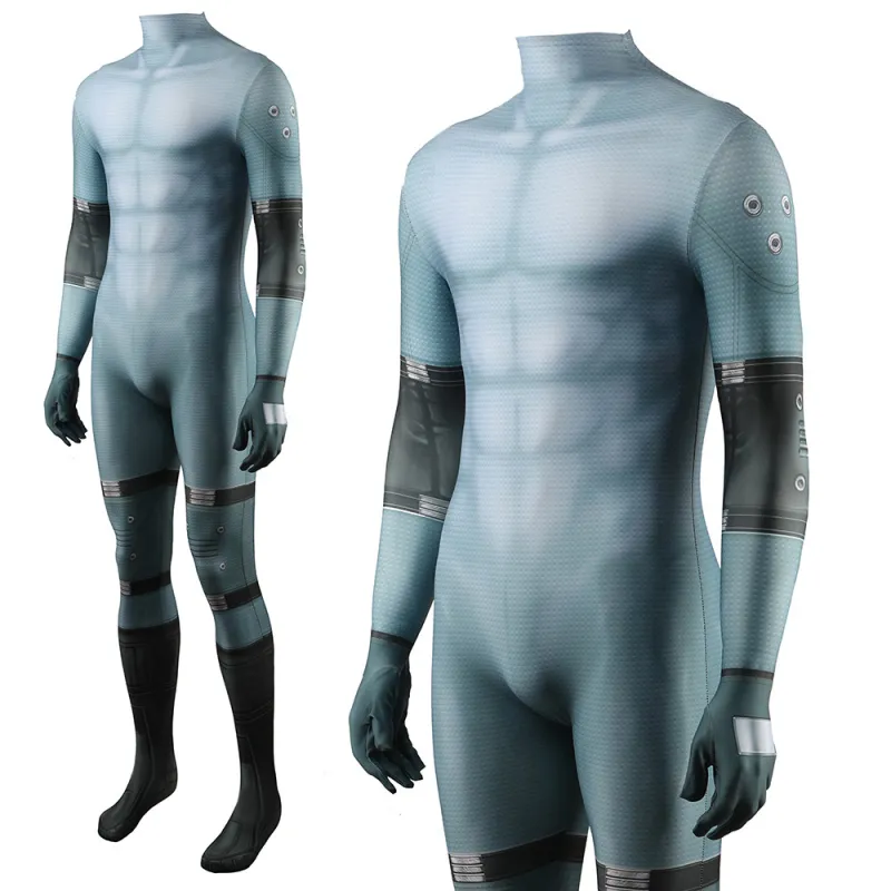 Metal Gear Solid 2:Sons Of Liberty Solid Snake Bodysuit Cosplay Costume 5 Metal Gear Solid 2:Sons Of Liberty Solid Snake Bodysuit Cosplay Costume – Image 3