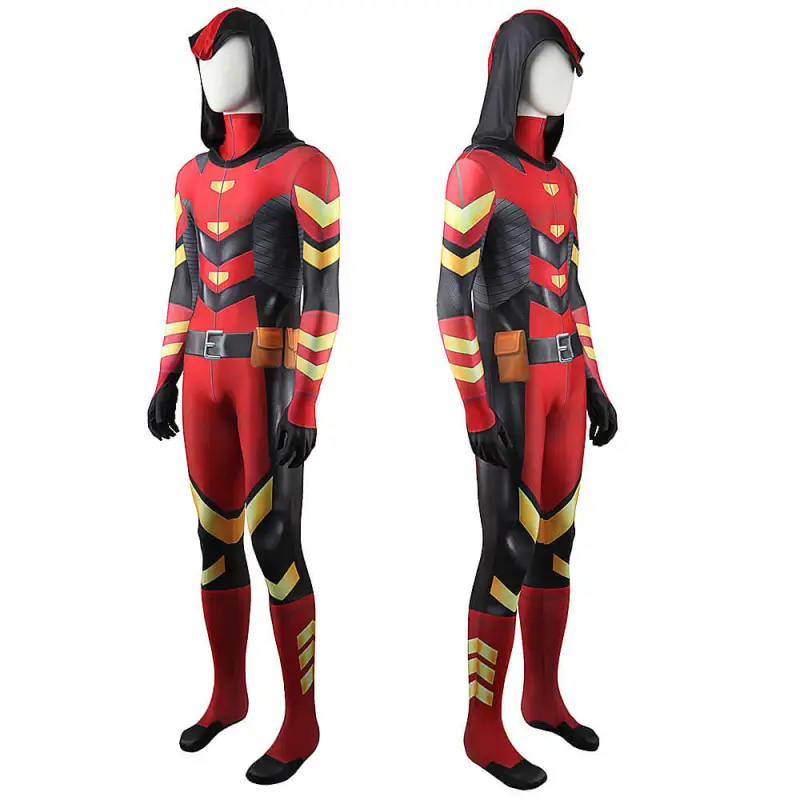 Red Arrow Arsenal Jumpsuit Cosplay Costume Adults Kids 5 Red Arrow Arsenal Jumpsuit Cosplay Costume Adults Kids – Image 3