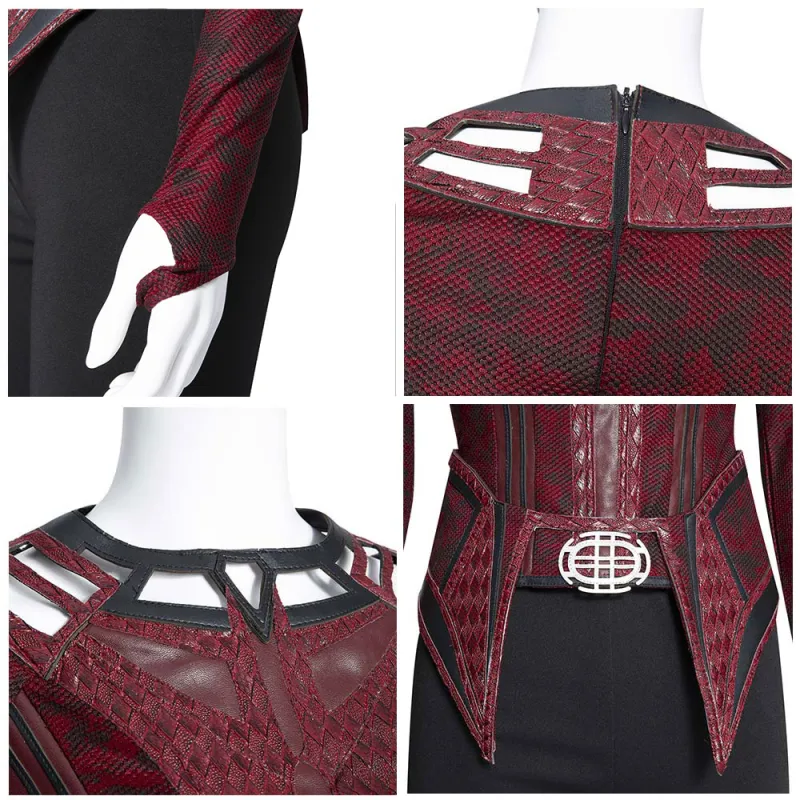 Doctor Strange In The Multiverse Of Madness Wanda Maximoff Scarlet Witch Cosplay Costume (No Boots) 13 Doctor Strange In The Multiverse Of Madness Wanda Maximoff Scarlet Witch Cosplay Costume (No Boots) – Image 11