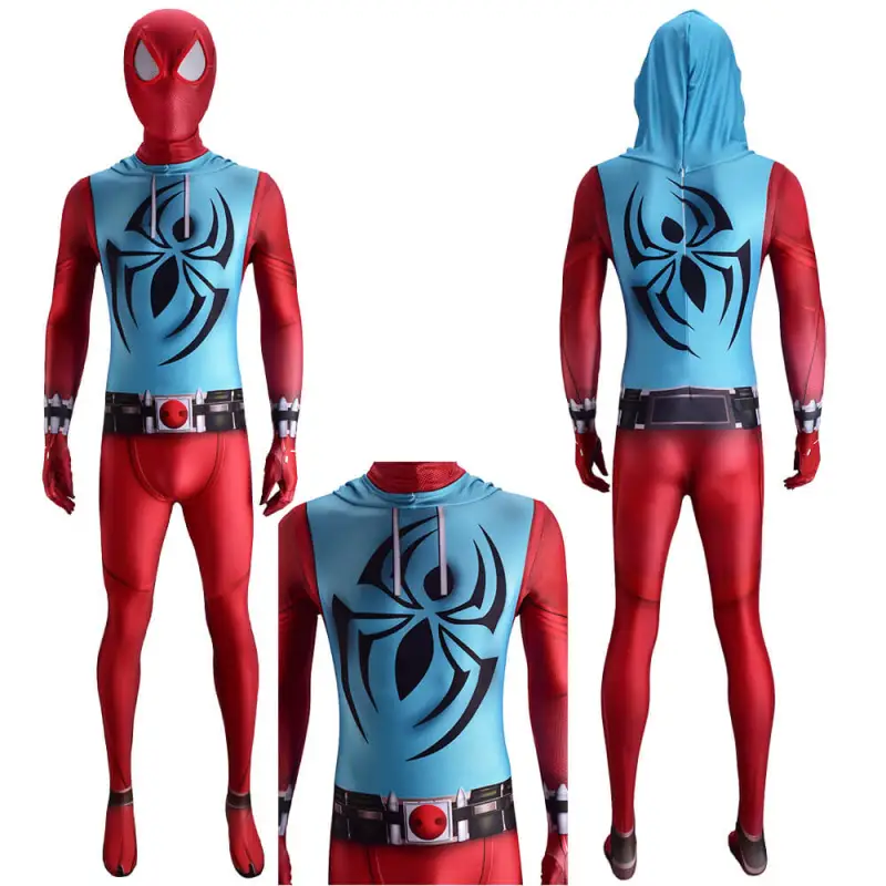 Scarlet Spider Ben Reilly Cosplay Costume Adult Kids 4 Scarlet Spider Ben Reilly Cosplay Costume Adult Kids – Image 2