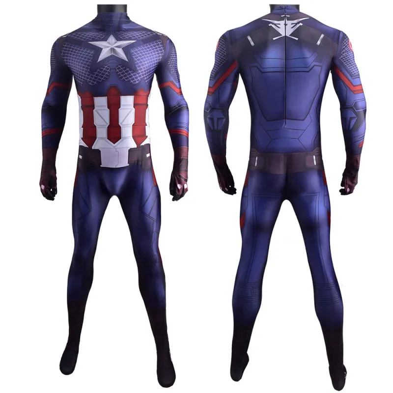 Avengers Endgame Captain America Cosplay Costume Adults Kids 4 Avengers Endgame Captain America Cosplay Costume Adults Kids – Image 2