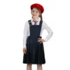 Matilda The Musical Red-Beret Girl Cosplay Costume For Kids