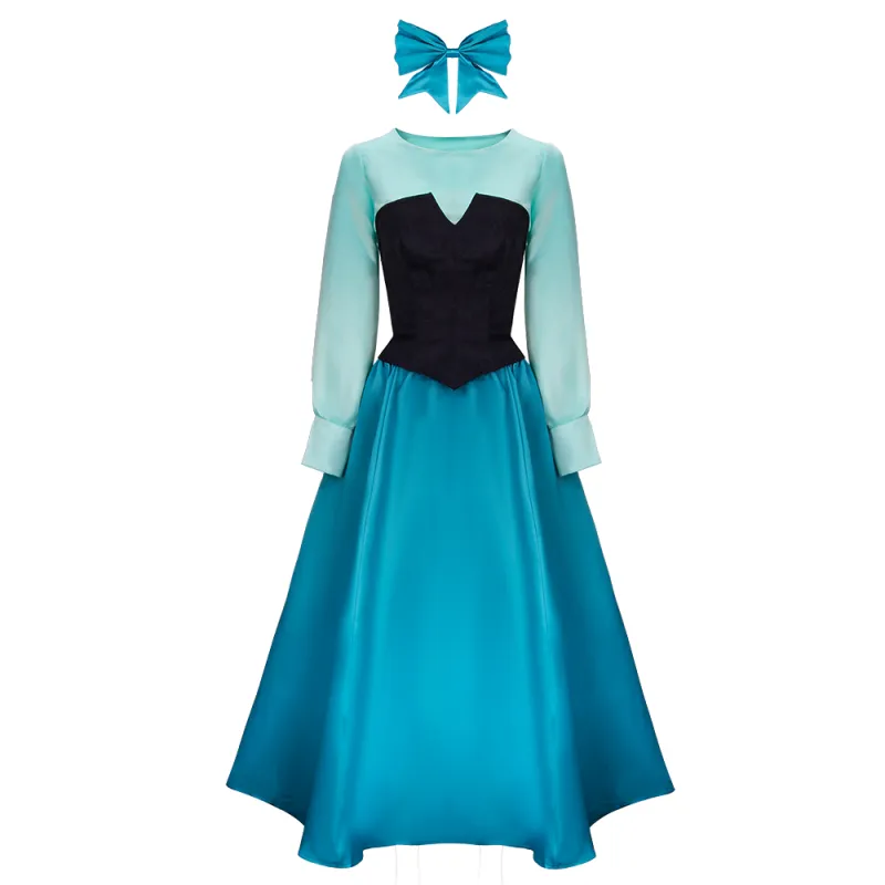 The Little Mermaid Ariel Blue Dress Cosplay Costume 4 The Little Mermaid Ariel Blue Dress Cosplay Costume – Image 2