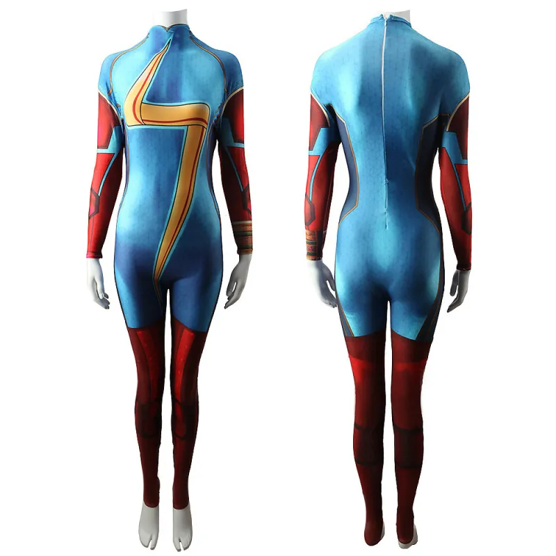 Ms. Marvel Body Suit Kamala Khan Cosplay For Adults Kids 4 Ms. Marvel Body Suit Kamala Khan Cosplay For Adults Kids – Image 2