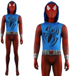Scarlet Spider Ben Reilly Costume Across The Spider-Verse Cosplay Bodysuit -Étoile Cosplay Soldes 26be35a4be