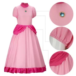 Princess Peach Dress Super Mario Cosplay Costume For Women -Étoile Cosplay Soldes 3480baa051