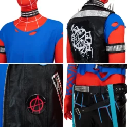 Spider-Punk Costume Spider-Man: Across The Spider-Verse Hobie Brown Cosplay -Étoile Cosplay Soldes 370ecab384