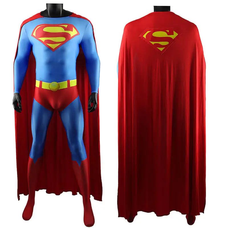Superman 1978 Cosplay Costume Clark Kent 3D Printed Bodysuit Cape 4 Superman 1978 Cosplay Costume Clark Kent 3D Printed Bodysuit Cape – Image 2