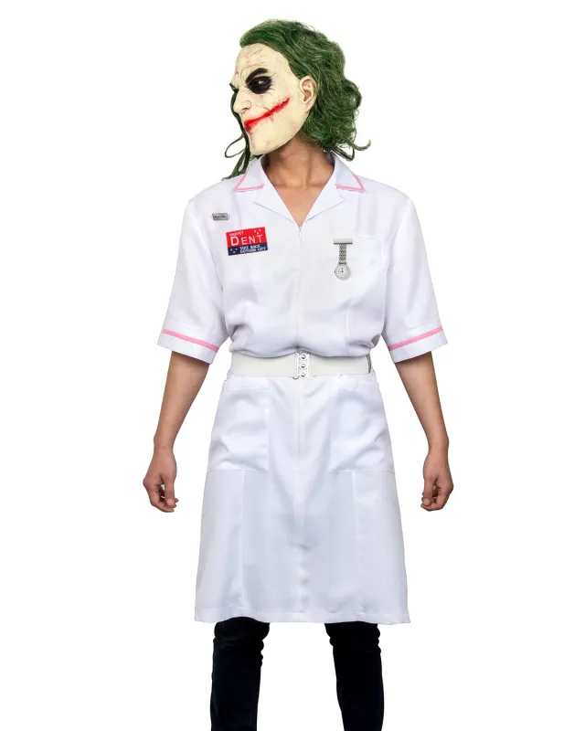 Batman Dark Knight Heath Ledger Joker Nurse Cosplay Costume 5 Batman Dark Knight Heath Ledger Joker Nurse Cosplay Costume – Image 3