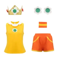 Princess Daisy Tennis Suit Mario Tennis Aces Cosplay Costume -Étoile Cosplay Soldes 48552c3c28