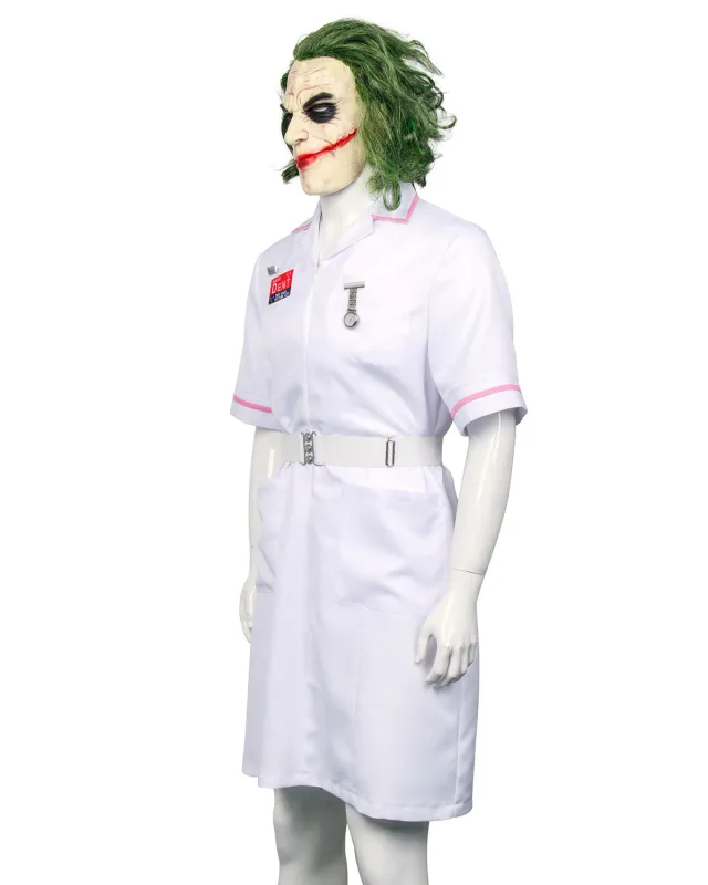 Batman Dark Knight Heath Ledger Joker Nurse Cosplay Costume 8 Batman Dark Knight Heath Ledger Joker Nurse Cosplay Costume – Image 6