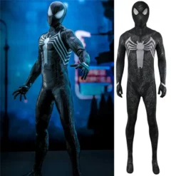 Spider-Man 2 Symbiote Suit Peter Parker Cosplay Costume