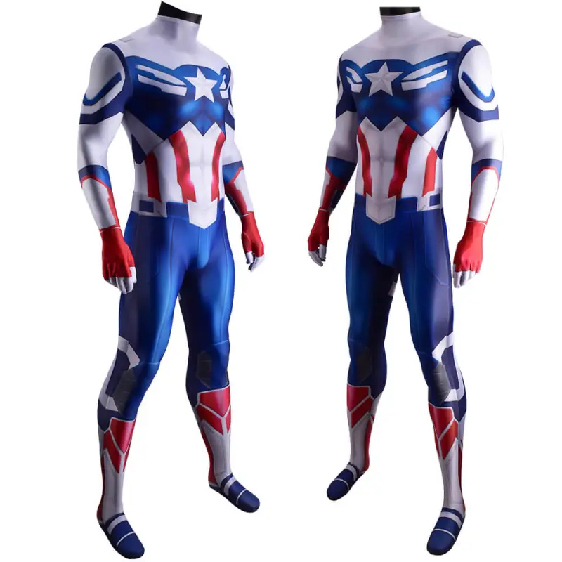 The Falcon And The Winter Soldier Sam Wilson Captain America Jumpsuit Adult Kids 5 The Falcon And The Winter Soldier Sam Wilson Captain America Jumpsuit Adult Kids – Image 3