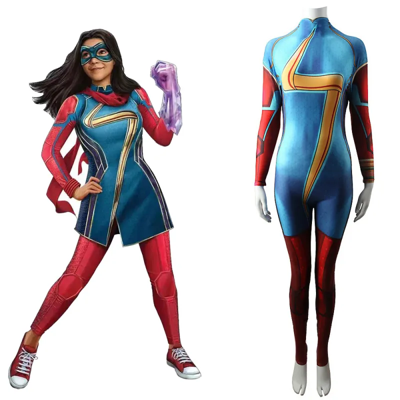 Ms. Marvel Body Suit Kamala Khan Cosplay For Adults Kids 3 Ms. Marvel Body Suit Kamala Khan Cosplay For Adults Kids