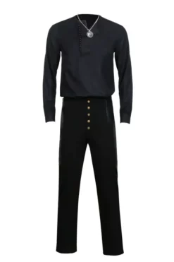 The Witcher Season 1 Geralt Of Rivia Cosplay Costume With Necklace -Étoile Cosplay Soldes 5782303c57