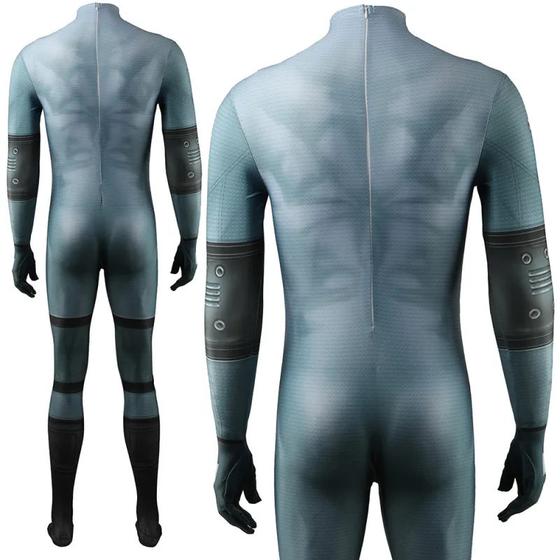 Metal Gear Solid 2:Sons Of Liberty Solid Snake Bodysuit Cosplay Costume 6 Metal Gear Solid 2:Sons Of Liberty Solid Snake Bodysuit Cosplay Costume – Image 4
