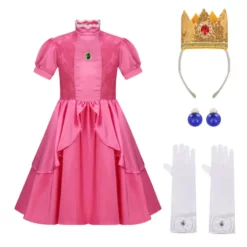 Kids Princess Peach Costume The Super Mario Bros. Movie -Étoile Cosplay Soldes 615f86a054