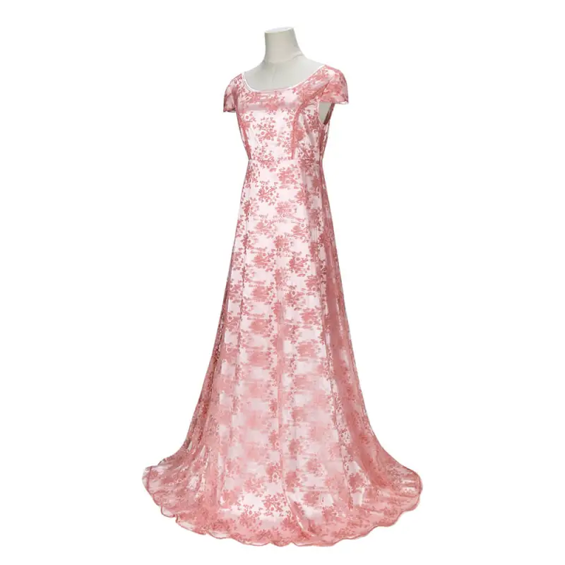 Edwina Sharma Pink Dress Bridgerton Cosplay 6 Edwina Sharma Pink Dress Bridgerton Cosplay – Image 4