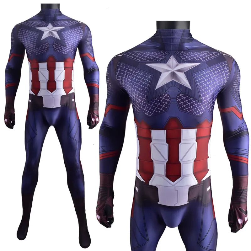 Avengers Endgame Captain America Cosplay Costume Adults Kids 6 Avengers Endgame Captain America Cosplay Costume Adults Kids – Image 4