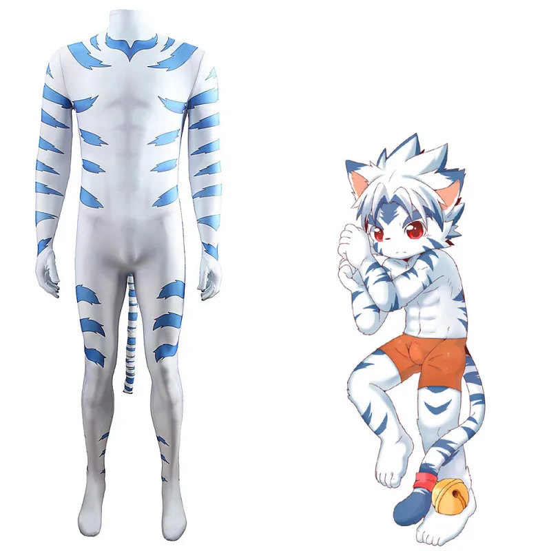 Onmyou Taisenki White Tiger Kogenta Cosplay Bodysuit Costume Adults Kids 3 Onmyou Taisenki White Tiger Kogenta Cosplay Bodysuit Costume Adults Kids