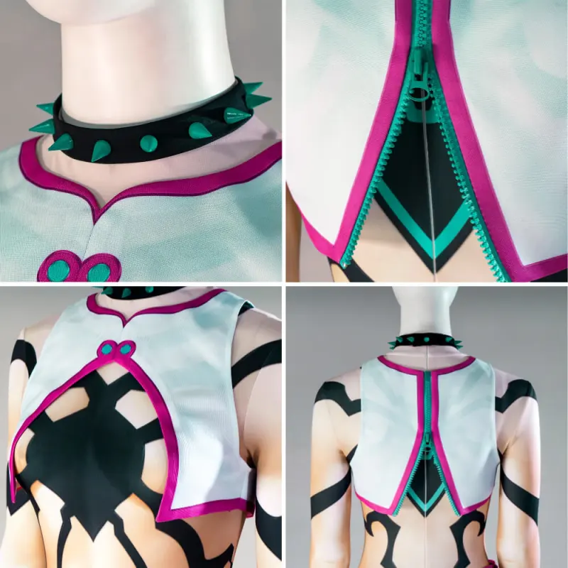 Street Fighter 6 Juri Han Cosplay Costume Halloween Outfits 8 Street Fighter 6 Juri Han Cosplay Costume Halloween Outfits – Image 6