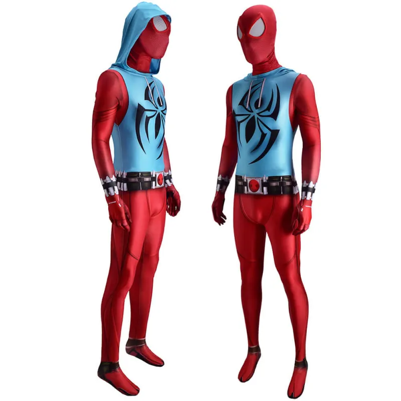 Scarlet Spider Ben Reilly Cosplay Costume Adult Kids 6 Scarlet Spider Ben Reilly Cosplay Costume Adult Kids – Image 4
