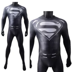 Crisis On Infinite Earths Superman Black Suit Cosplay Costume Adults Kids -Étoile Cosplay Soldes 723b5623d4