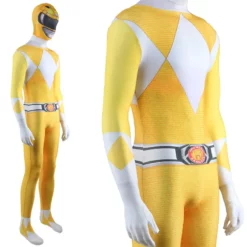 Mighty Morphin Power Rangers Yellow Ranger Cosplay Costume Trini Kwan Jumpsuit For Men -Étoile Cosplay Soldes 7b8fcb99b0