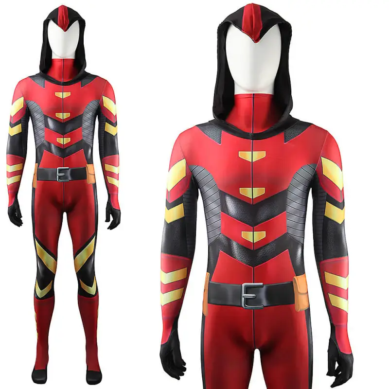Red Arrow Arsenal Jumpsuit Cosplay Costume Adults Kids 3 Red Arrow Arsenal Jumpsuit Cosplay Costume Adults Kids
