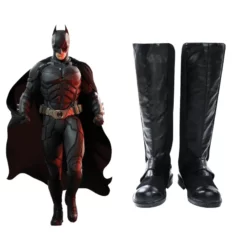 Batman The Dark Knight Bruce Wayne Cosplay Boots Black