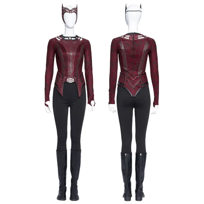 Doctor Strange In The Multiverse Of Madness Wanda Maximoff Scarlet Witch Cosplay Costume (No Boots) 3 Doctor Strange In The Multiverse Of Madness Wanda Maximoff Scarlet Witch Cosplay Costume (No Boots)