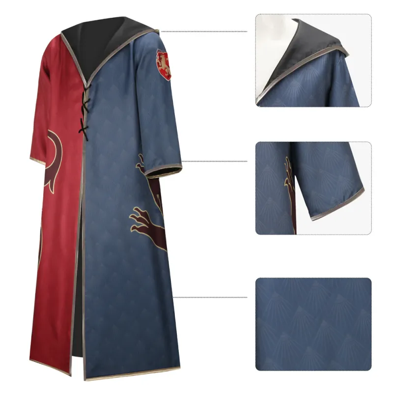 Hogwarts Legacy Gryffindor Robe Cosplay Costume 4 Hogwarts Legacy Gryffindor Robe Cosplay Costume – Image 2