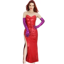 (Ready To Ship) Who Framed Roger Rabbit Jessica Rabbit Dress Cosplay Costume