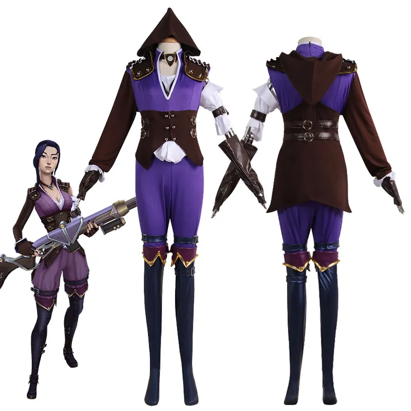 League Of Legends LOL Arcane Caitlyn Cosplay Costume 3 League Of Legends LOL Arcane Caitlyn Cosplay Costume