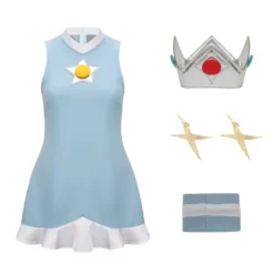 Princess Rosalina Tennis Dress Mario Tennis Aces Cosplay Costume -Étoile Cosplay Soldes a7bbac17e0