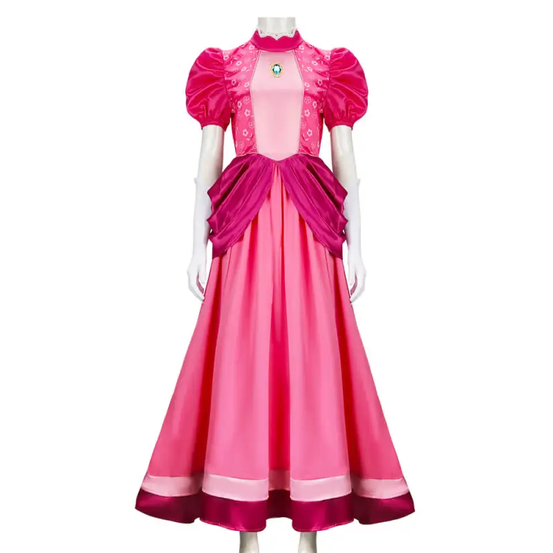 The Super Mario Bros. Movie Princess Peach Cosplay Costume Dress 5 The Super Mario Bros. Movie Princess Peach Cosplay Costume Dress – Image 3