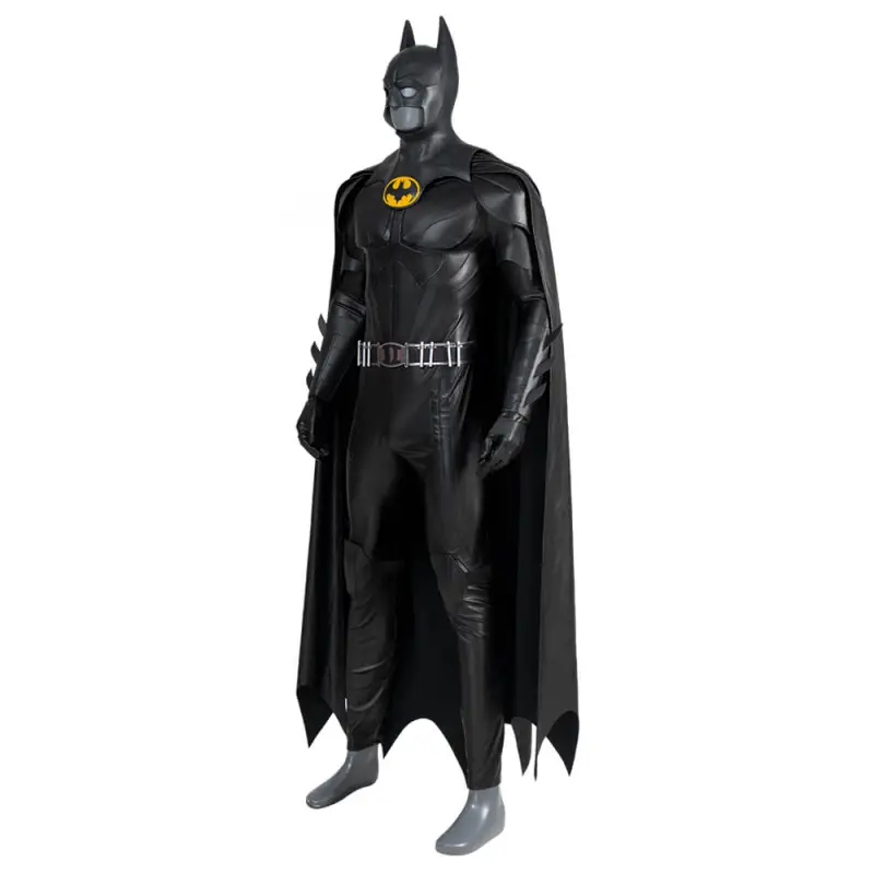 Flash Movie Michael Keaton Batman Cosplay Costume Faux Leather Edition 7 Flash Movie Michael Keaton Batman Cosplay Costume Faux Leather Edition – Image 5