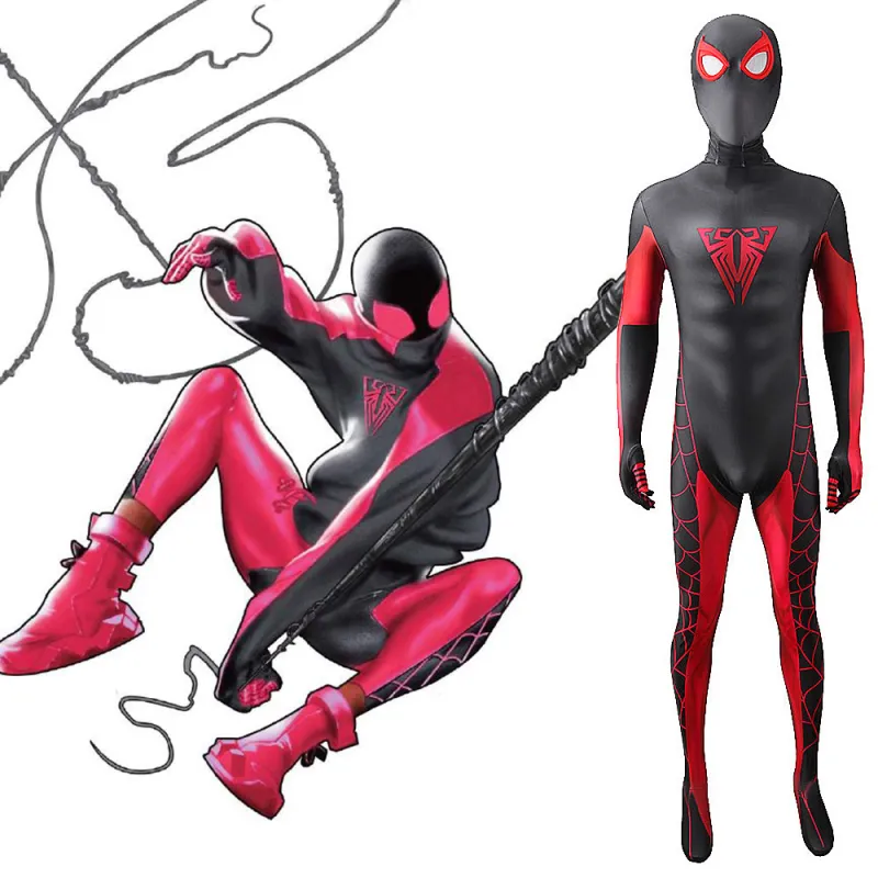 Miles Morales Spider-Man 10th Anniversary Cosplay Costume Adults Kids 3 Miles Morales Spider-Man 10th Anniversary Cosplay Costume Adults Kids