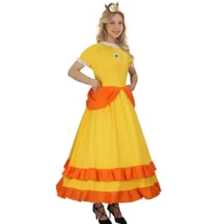 Princess Daisy Dress Super Mario Cosplay Costume For Women -Étoile Cosplay Soldes b3c8743f57