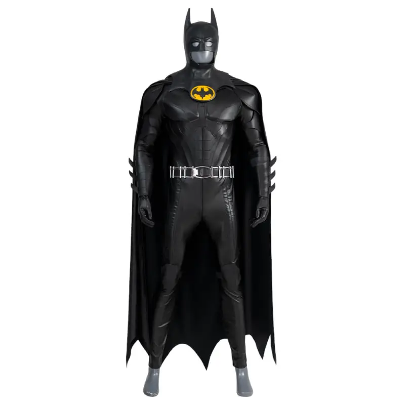 Flash Movie Michael Keaton Batman Cosplay Costume Faux Leather Edition 5 Flash Movie Michael Keaton Batman Cosplay Costume Faux Leather Edition – Image 3