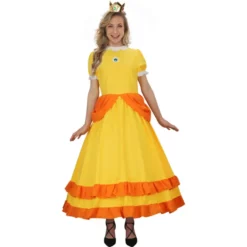 Princess Daisy Dress Super Mario Cosplay Costume For Women