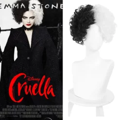 (Ready To Ship) Cruella De Vil 2021 Emma Stone Cosplay Wig