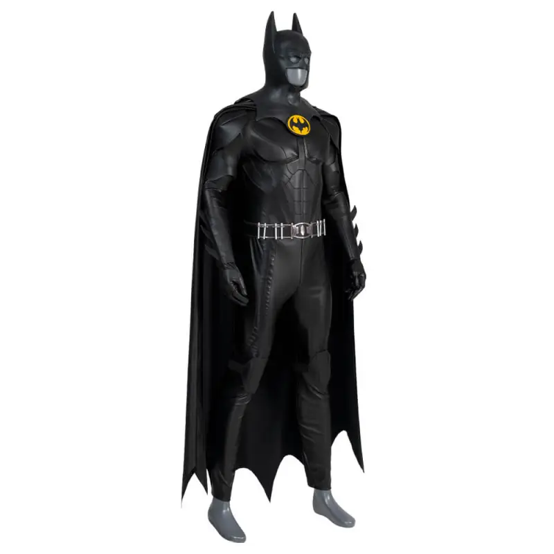 Flash Movie Michael Keaton Batman Cosplay Costume Faux Leather Edition 6 Flash Movie Michael Keaton Batman Cosplay Costume Faux Leather Edition – Image 4