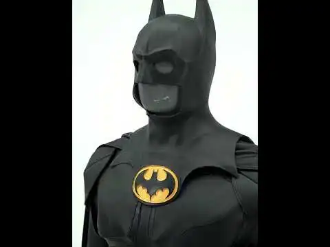 Flash Movie Michael Keaton Batman Cosplay Costume Faux Leather Edition 4 Flash Movie Michael Keaton Batman Cosplay Costume Faux Leather Edition – Image 2