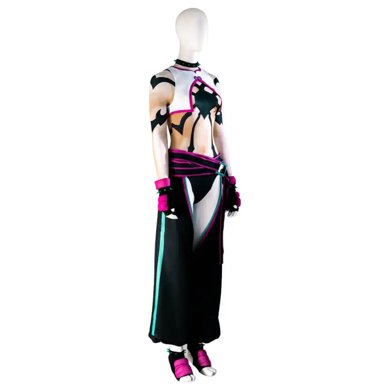 Street Fighter 6 Juri Han Cosplay Costume Halloween Outfits 4 Street Fighter 6 Juri Han Cosplay Costume Halloween Outfits – Image 2