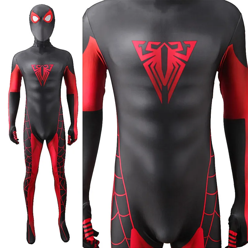 Miles Morales Spider-Man 10th Anniversary Cosplay Costume Adults Kids 7 Miles Morales Spider-Man 10th Anniversary Cosplay Costume Adults Kids – Image 5
