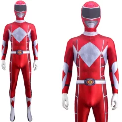 Power Rangers Red Ranger Jason Lee Scott Cosplay Costume Adult Kids -Étoile Cosplay Soldes e11d97731c