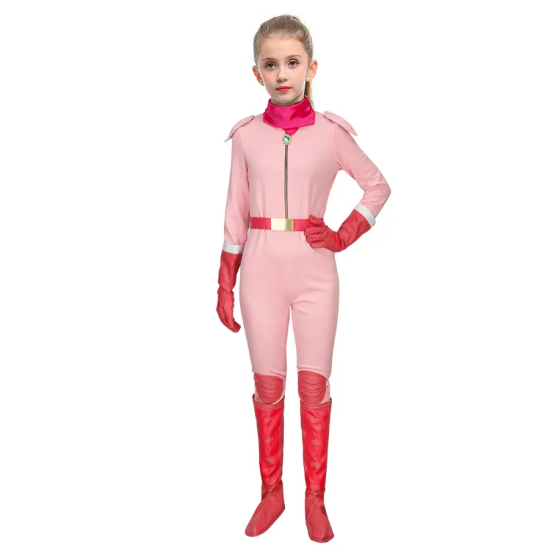 Kids Princess Peach Racing Costume Pink Jumpsuit The Super Mario Bros. Movie 3 Kids Princess Peach Racing Costume Pink Jumpsuit The Super Mario Bros. Movie