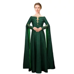 Alicent Hightower Cosplay Costume House Of The Dragon Dark Green Dress