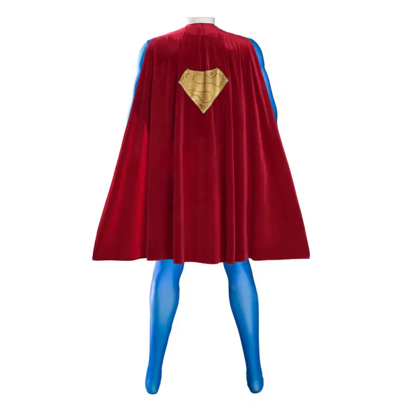 Superman 1978 Costume Clark Kent Cosplay Jumpsuit With Cape 8 Superman 1978 Costume Clark Kent Cosplay Jumpsuit With Cape – Image 6